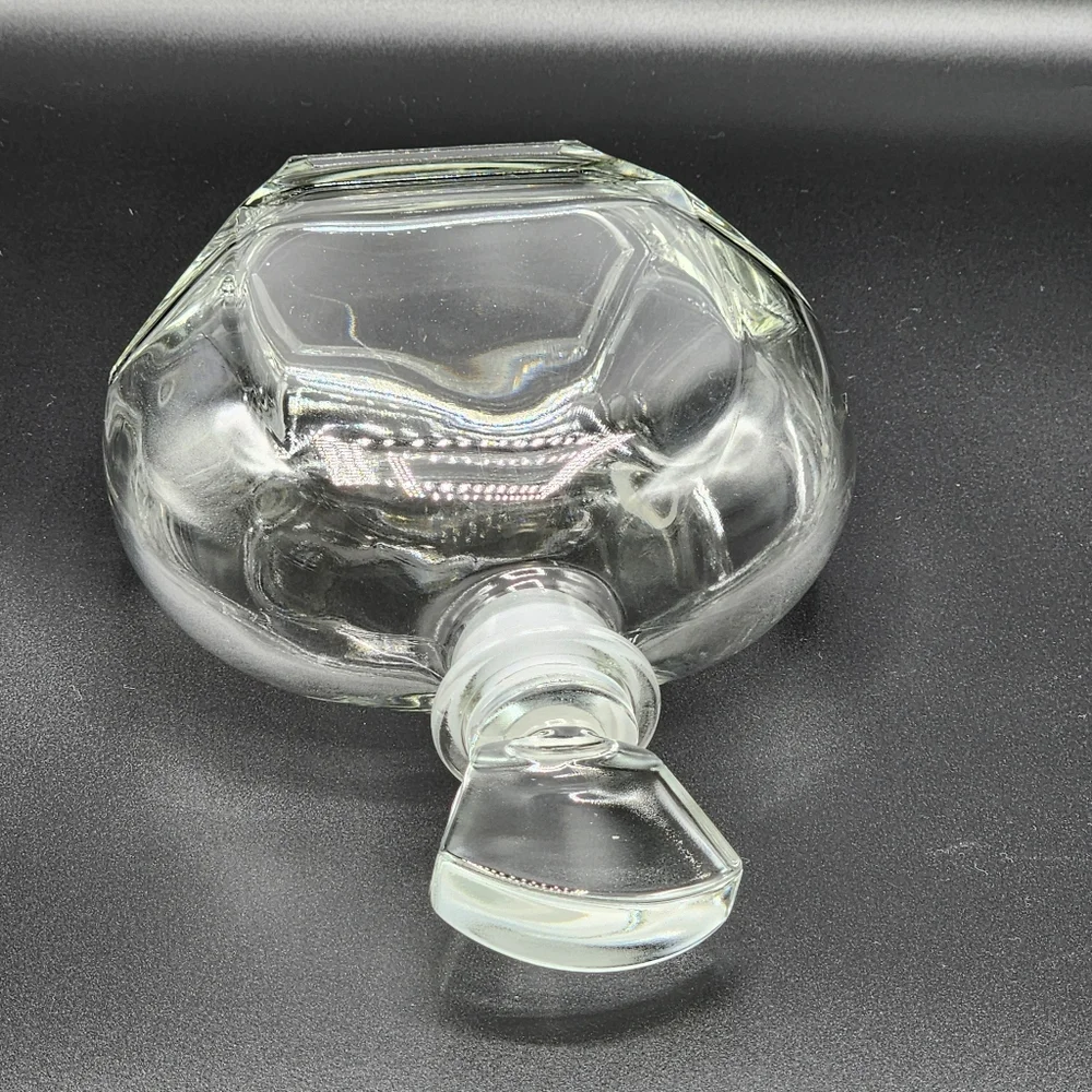Vintage Italian Fine Clear Glass Bottle Carafe‎ Decanter With Stopper
